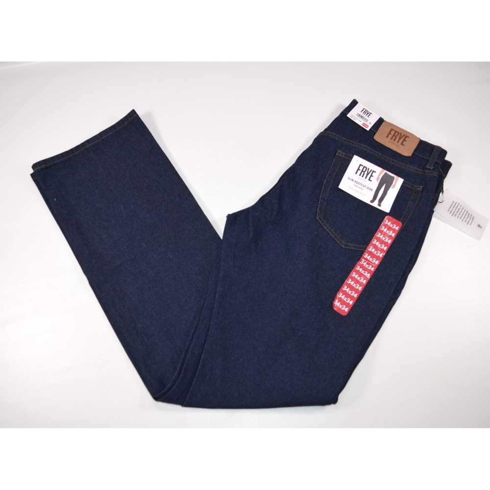 Frye Slim Bootcut Dark Wash Denim Blue Jeans Mens 34x34 Nwt's
